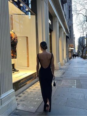 Effie Kats Verona Gown Black Backless Dress